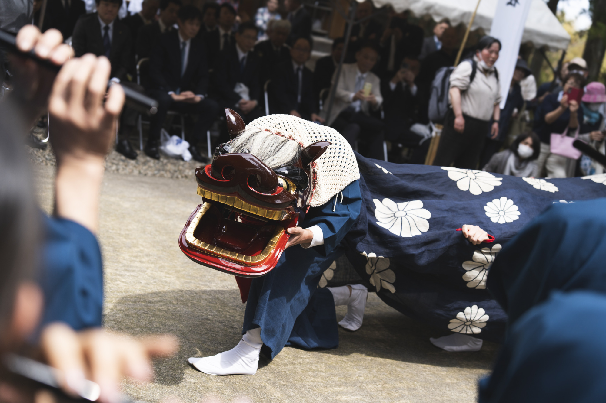 気多神社春季例大祭にらみ獅子