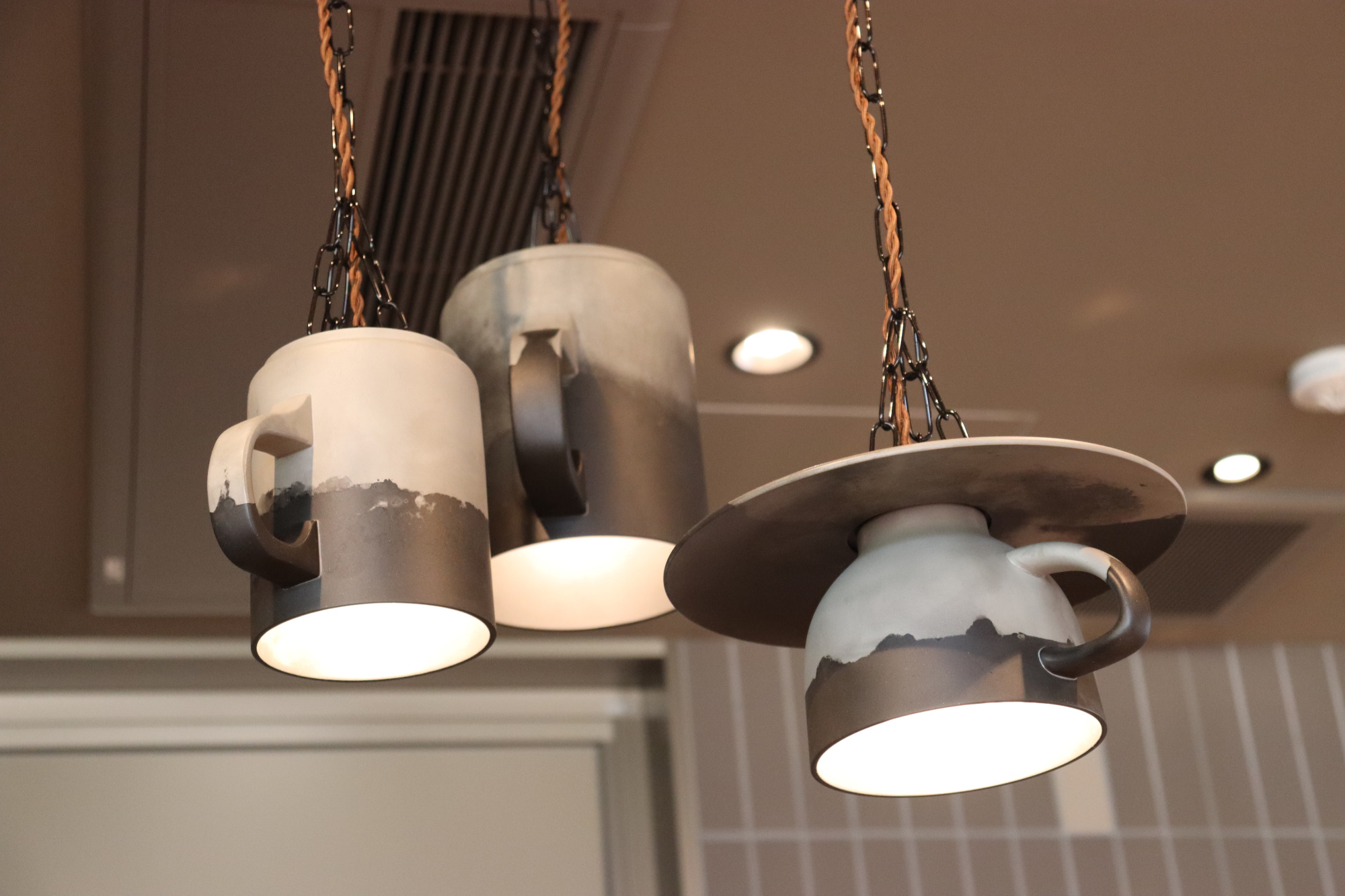 ユニークなデザインのランプ