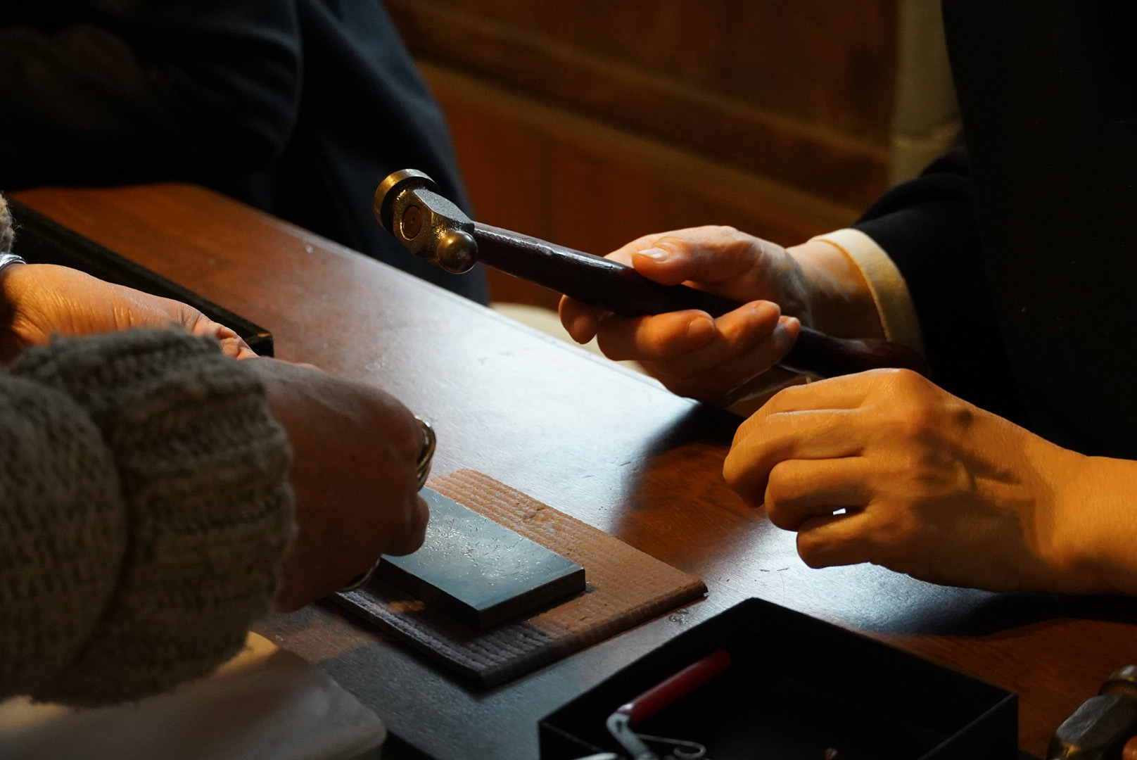 丁寧にレクチャーして頂きながら...