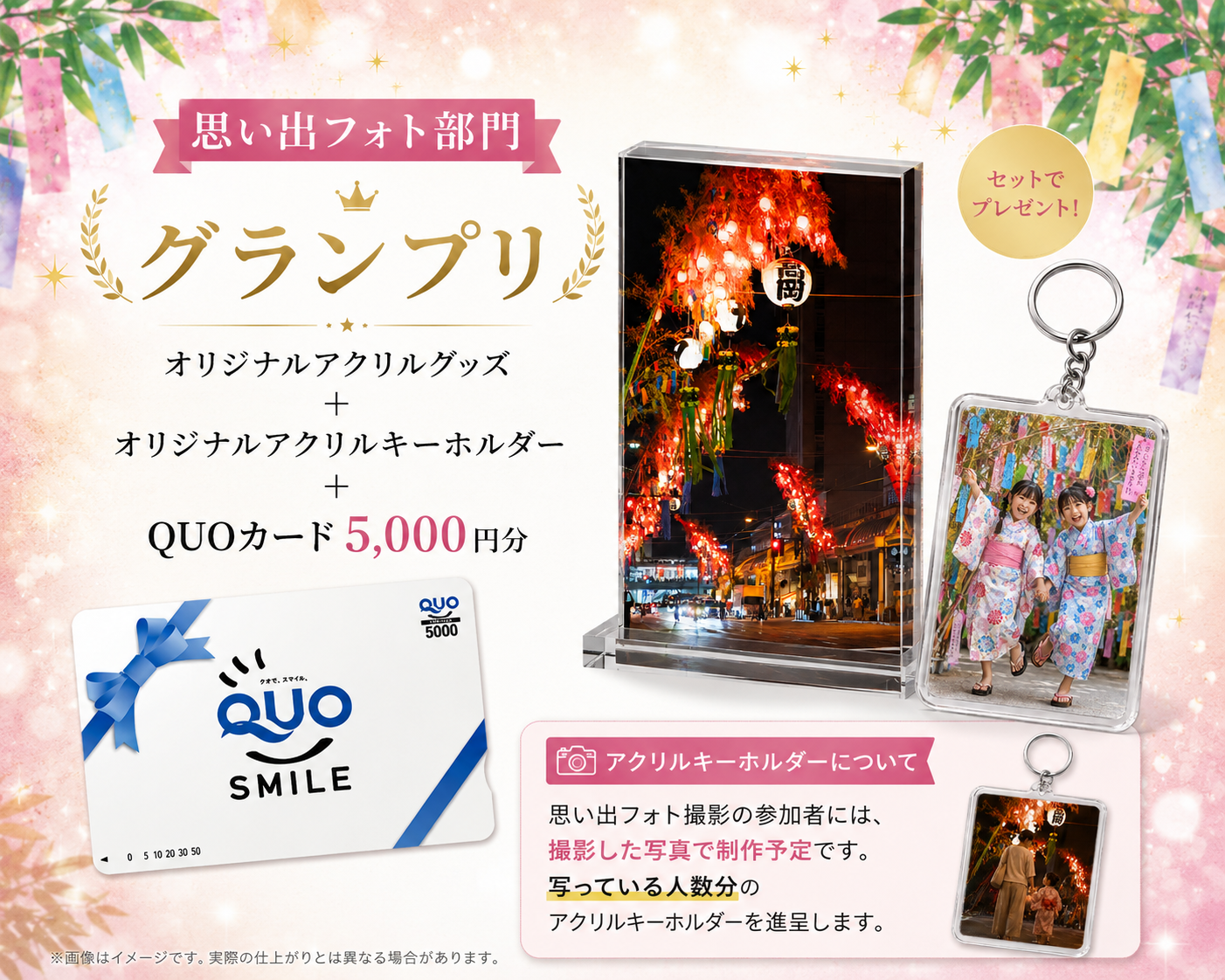 思い出フォト部門グランプリ賞品イメージ