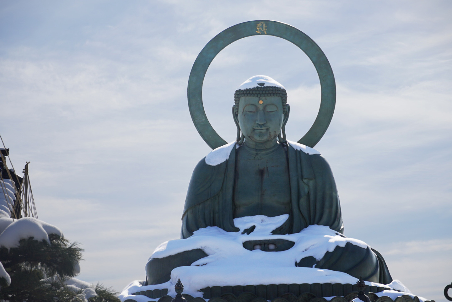 やわらかな表情の高岡大仏