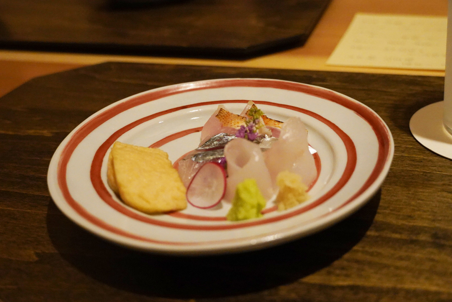 泡醤油で頂くお刺身