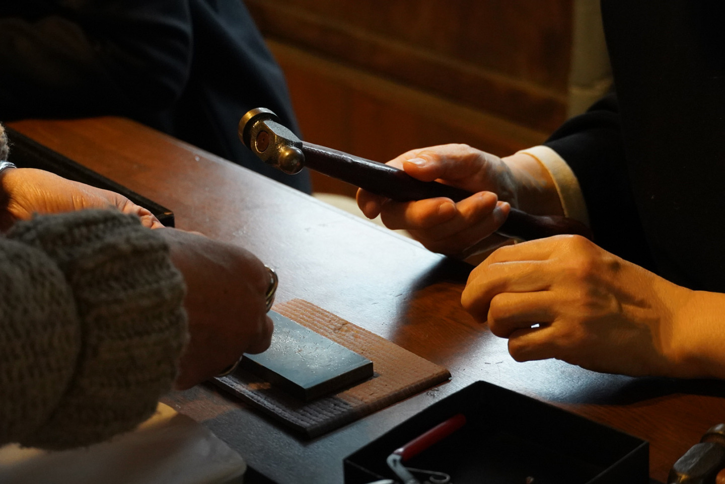 丁寧にレクチャーして頂きながら...