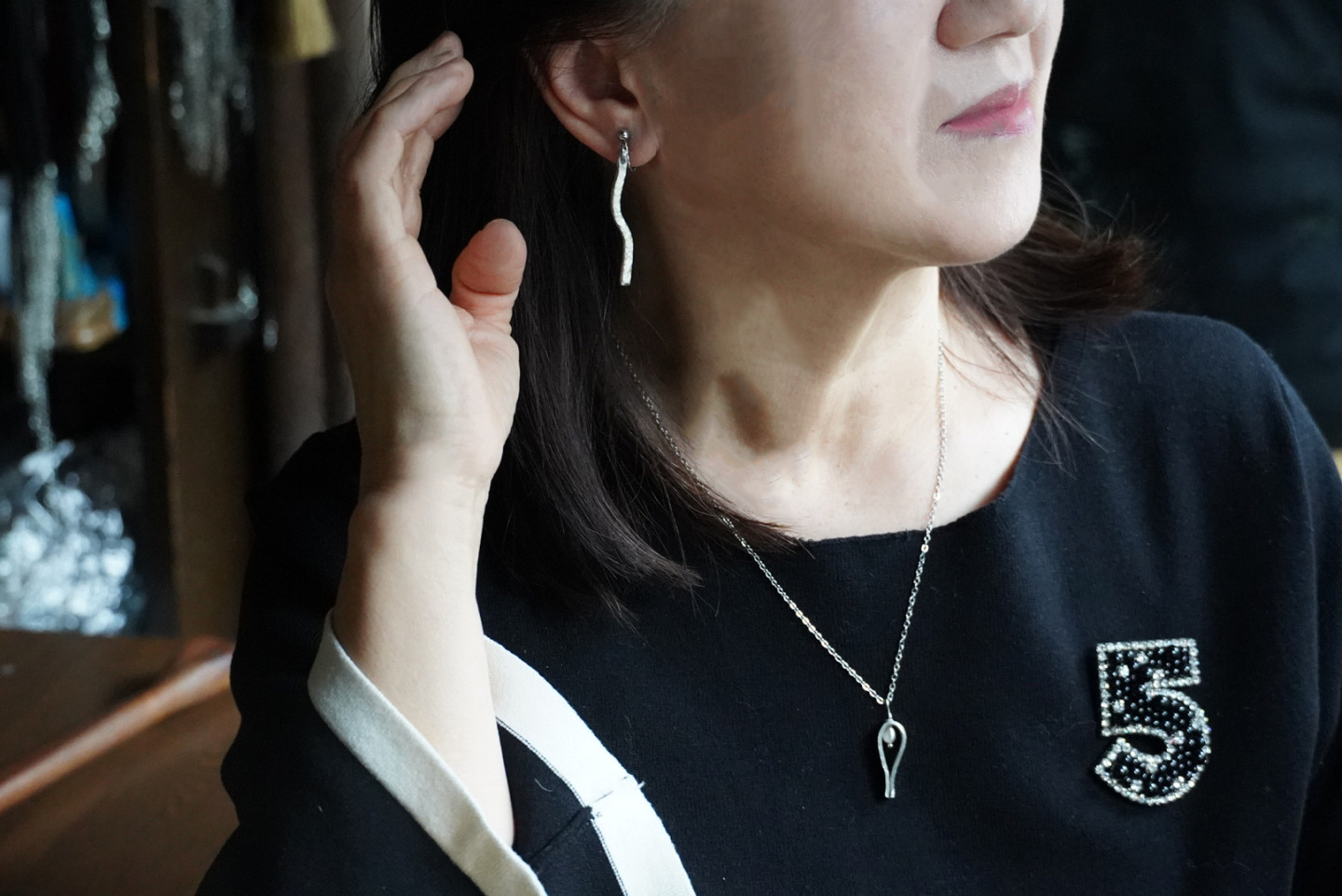 素敵な作品が出来上がりました。（ネックレスとイヤリング）