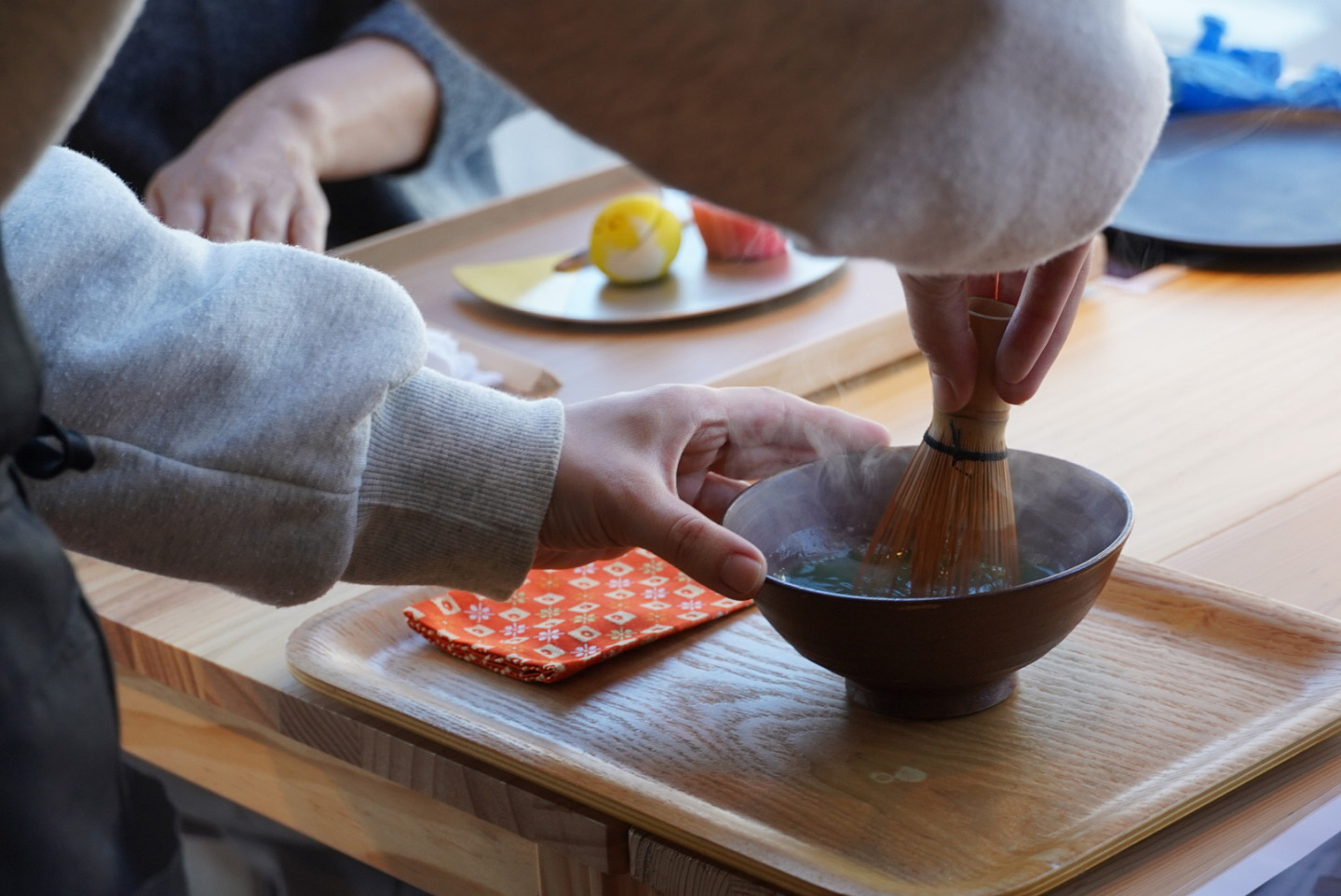 お抹茶と共に、実食！！