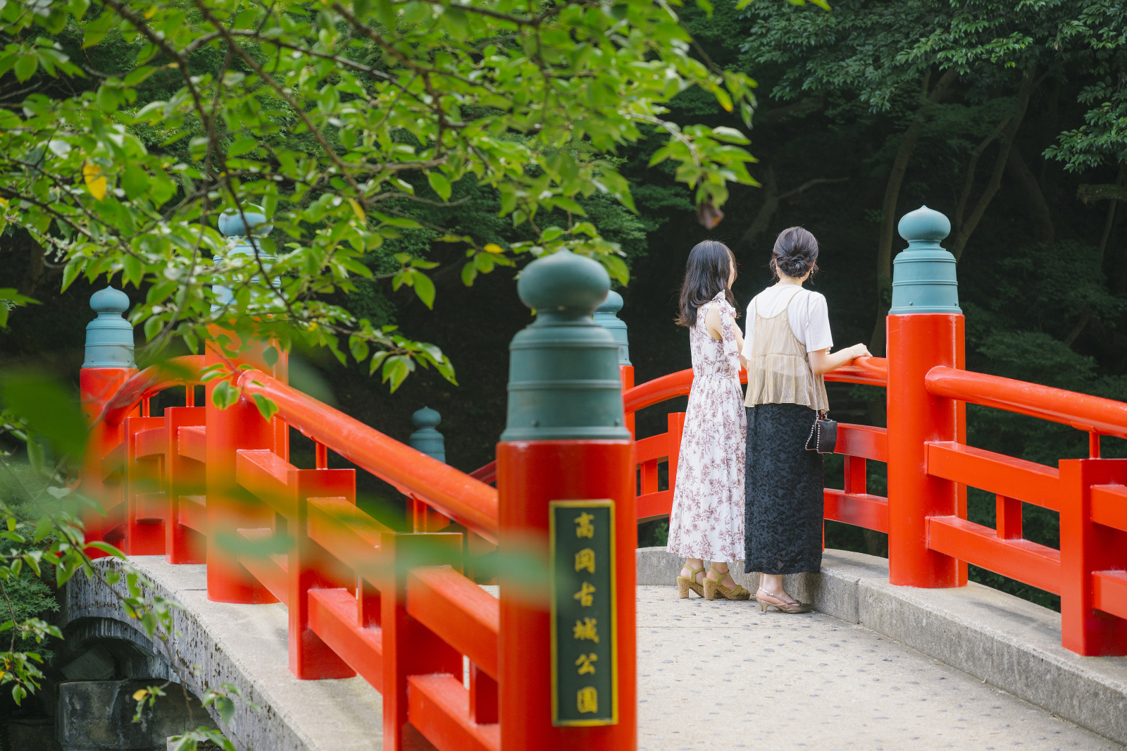 水堀が美しい城跡 高岡古城公園