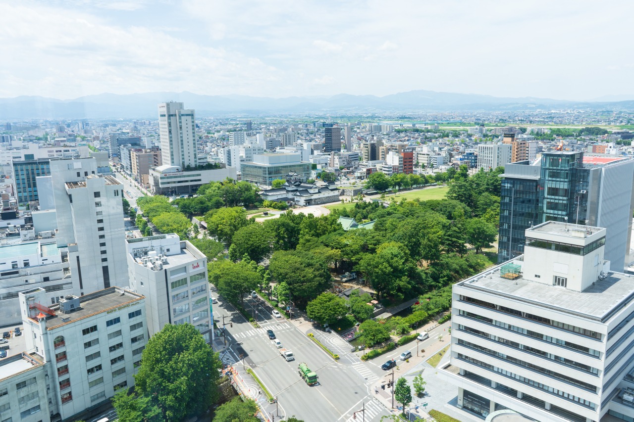 富山の街を一望できます