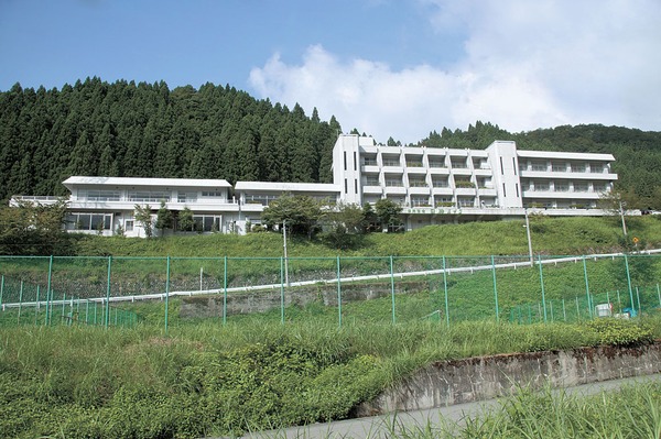 緑に映える白樺の湯