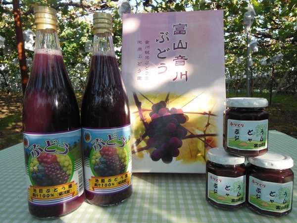 ここのぶどうで作った商品です
