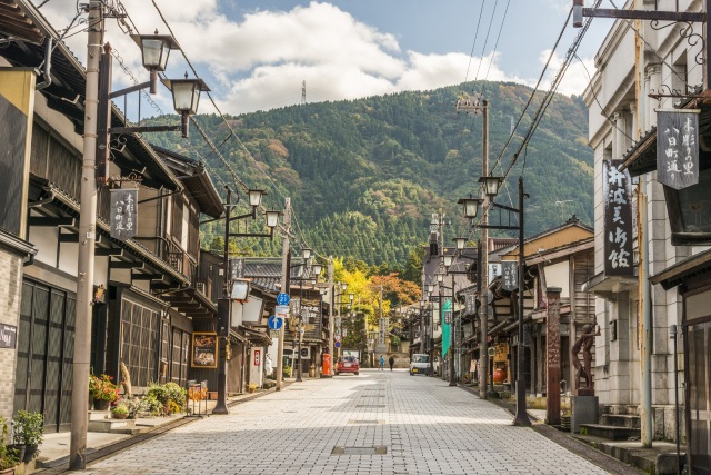 瑞泉寺門前町の町並み（八日町通り）