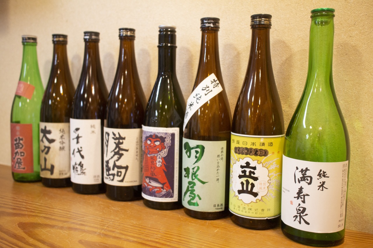 富山の地酒がラインナップ。