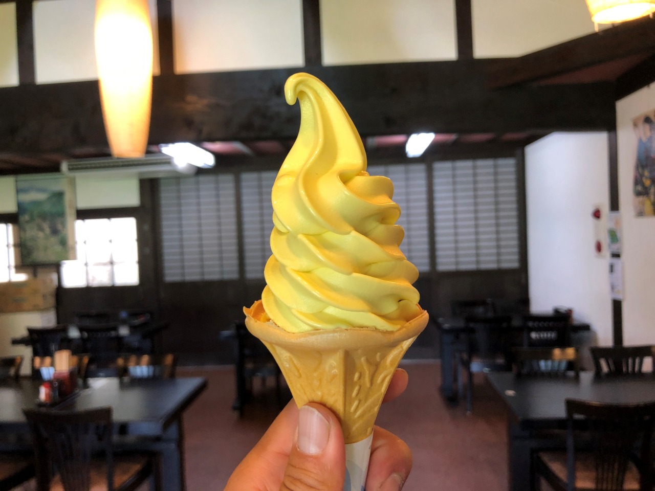 五箇山伝統野菜ぼべら（かぼちゃ）ソフトクリーム
