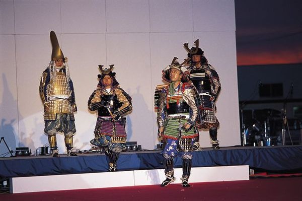 戦国時代を再現する時代絵巻