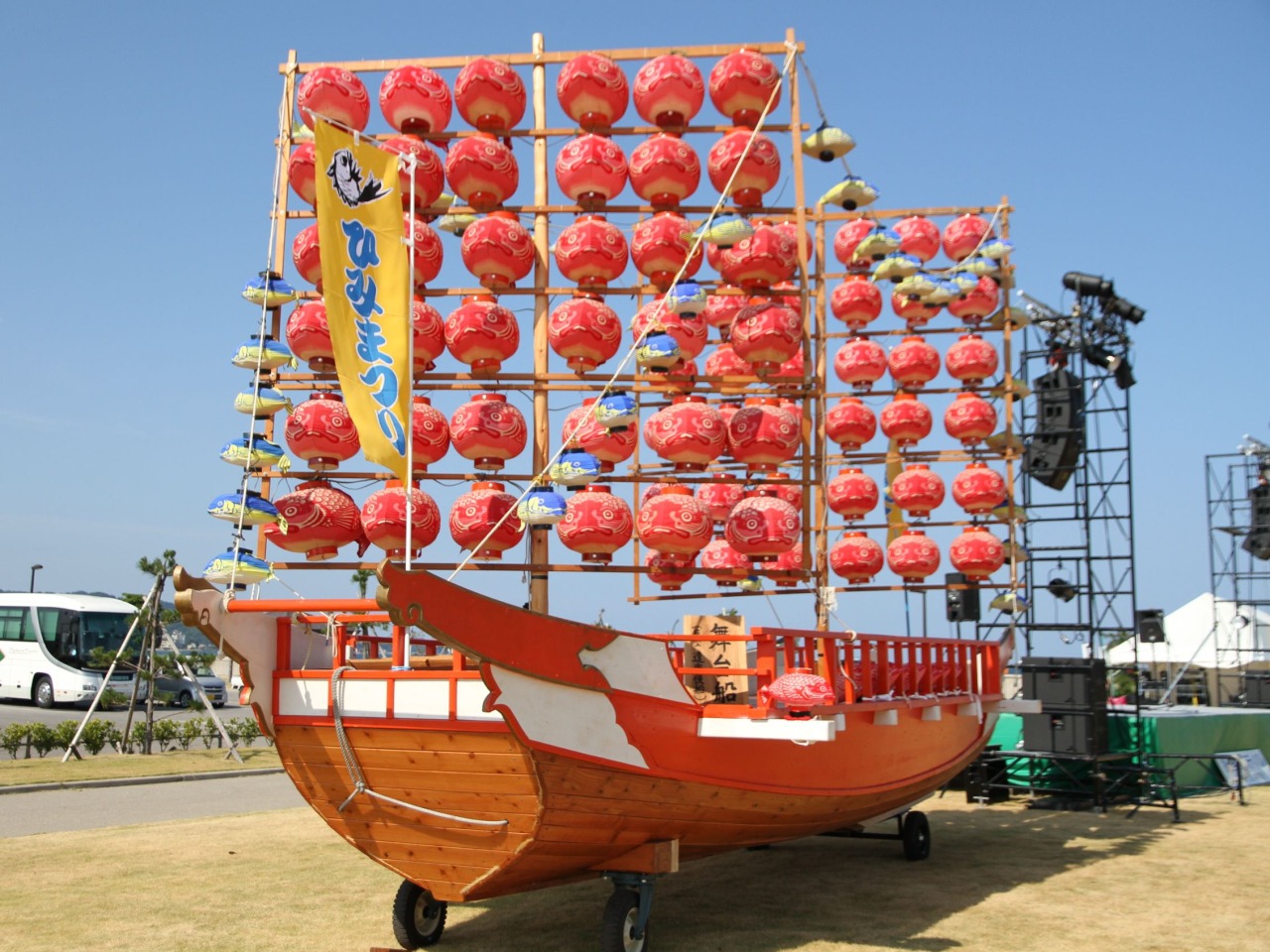 3年ぶりに展示する「魚提灯山車」