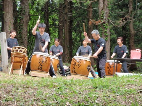 風神太鼓の演奏