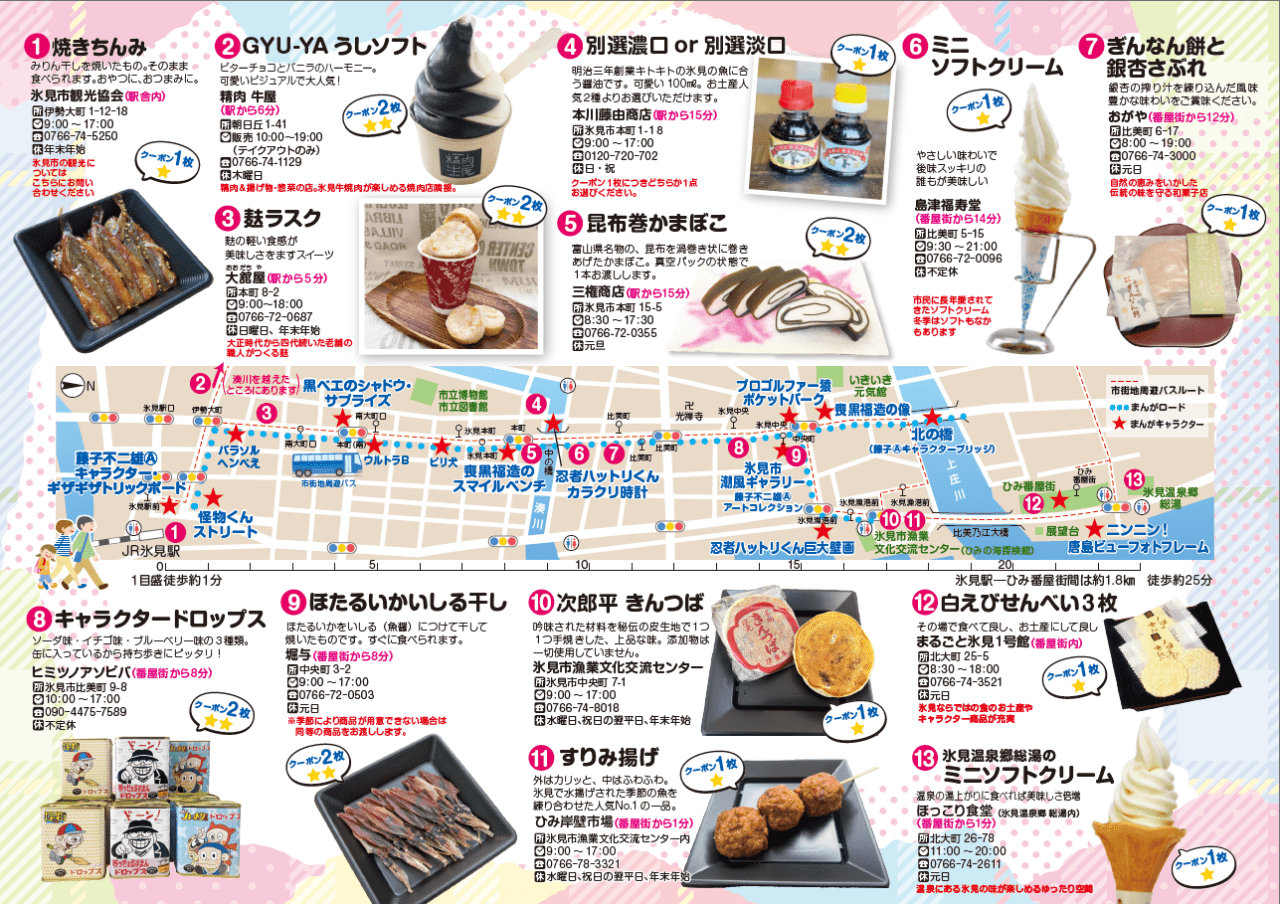氷見つまみ食いクーポン対象店