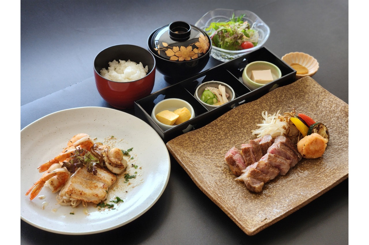 美味しいモノは海からも山からも。どちらも食べたい方に『ステーキ御膳』